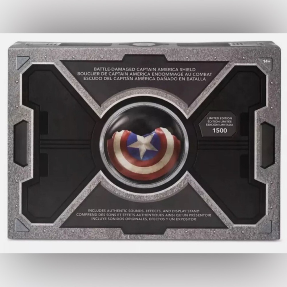 NIB Captain America Battle-Damaged Shield - Limited Edition D23: 1 of 1500